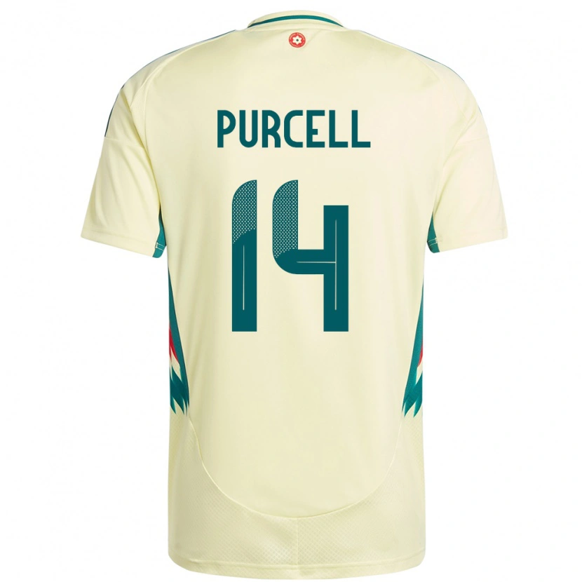 DanxenメンズウェールズBenjamin Purcell#14ベージュイエローアウェイシャツ24-26ジャージーユニフォーム