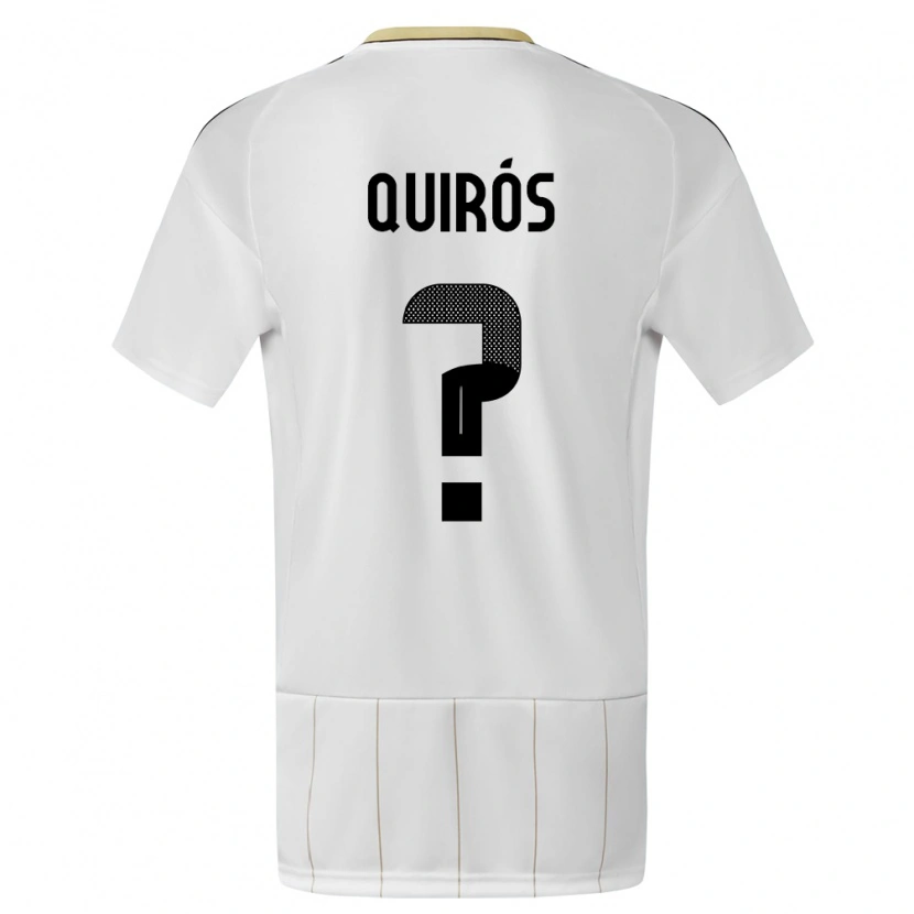 DanxenメンズコスタリカSantiago Quirós#0白アウェイシャツ24-26ジャージーユニフォーム