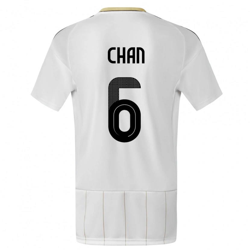 DanxenメンズコスタリカGabriel Chan#6白アウェイシャツ24-26ジャージーユニフォーム