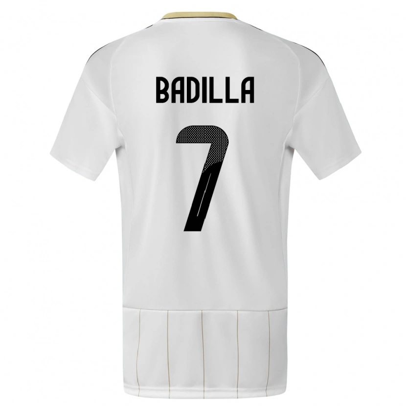 DanxenメンズコスタリカIsaac Badilla#7白アウェイシャツ24-26ジャージーユニフォーム