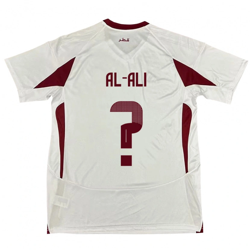 DanxenメンズカタールAbdulla Al-Ali#0ホワイトアウェイシャツ24-26ジャージーユニフォーム