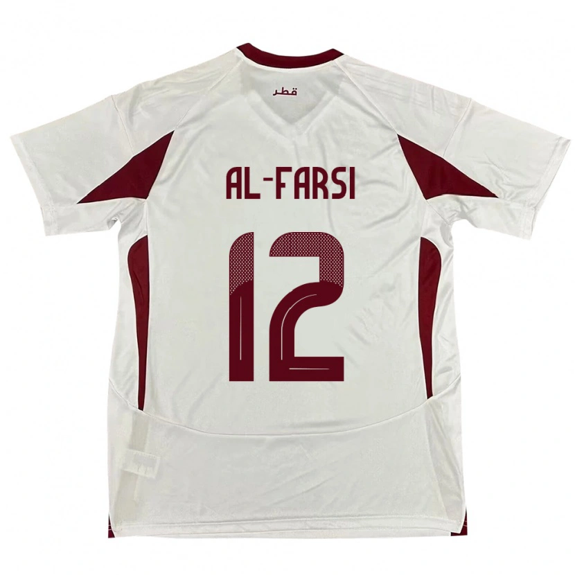 DanxenメンズカタールFaiz Al-Farsi#12ホワイトアウェイシャツ24-26ジャージーユニフォーム