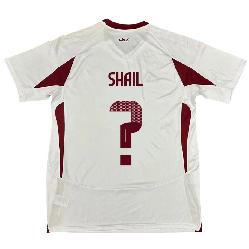 DanxenメンズカタールAhmad Shail#0ホワイトアウェイシャツ24-26ジャージーユニフォーム