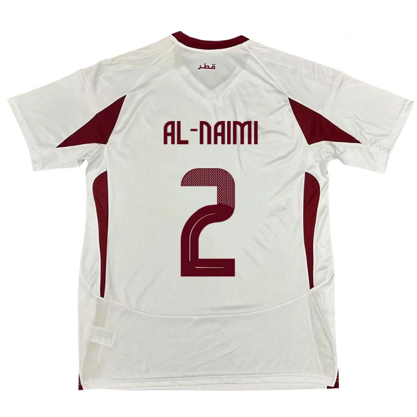 DanxenメンズカタールAmna Al Naimi#2ホワイトアウェイシャツ24-26ジャージーユニフォーム