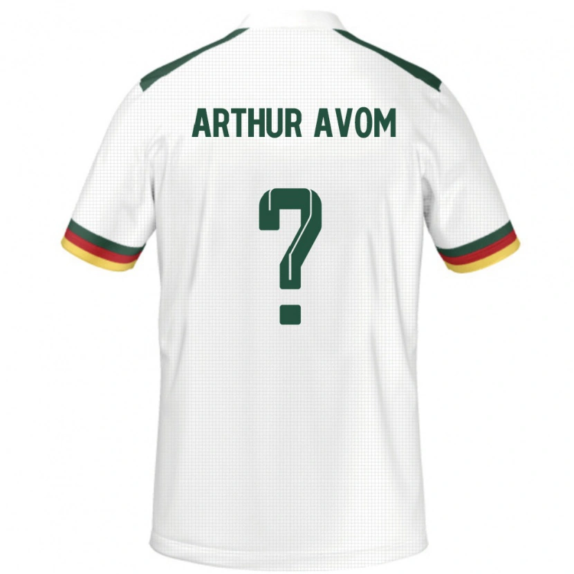 DanxenメンズカメルーンArthur Ebong#0ホワイトアウェイシャツ24-26ジャージーユニフォーム