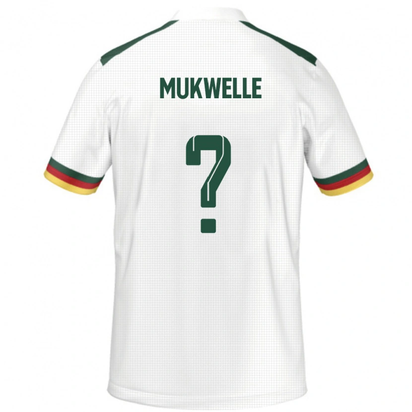 DanxenメンズカメルーンWilliam Mukwelle#0ホワイトアウェイシャツ24-26ジャージーユニフォーム