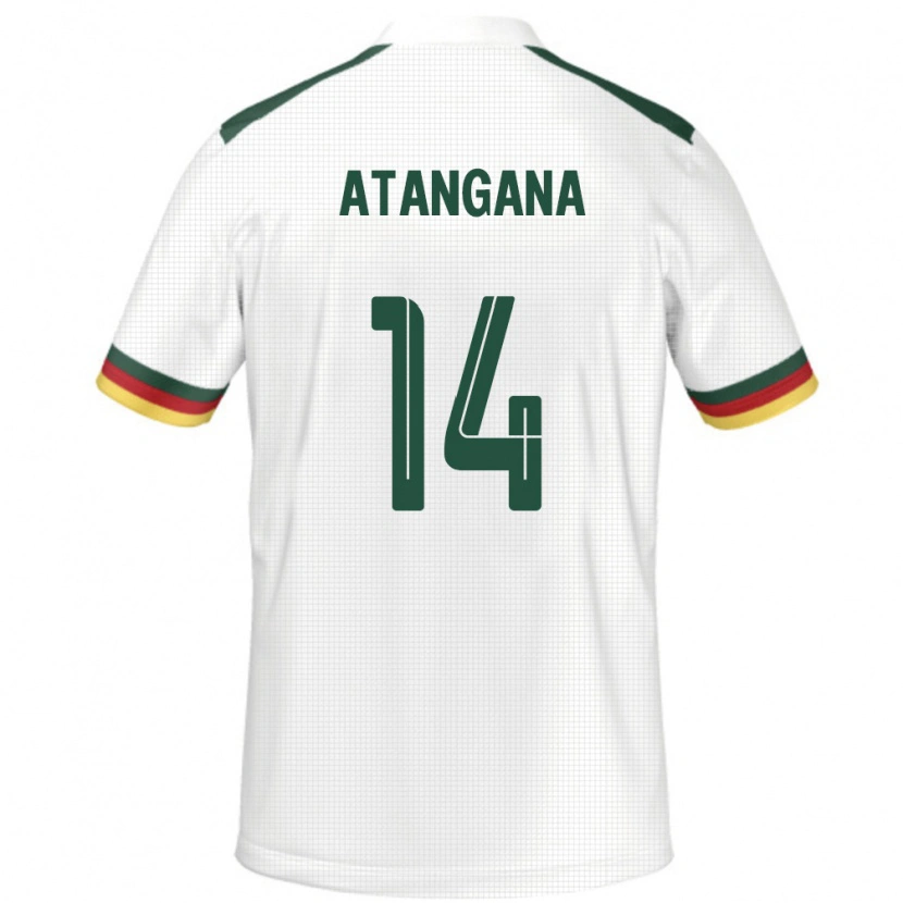 DanxenメンズカメルーンJoseph Atangana#14ホワイトアウェイシャツ24-26ジャージーユニフォーム