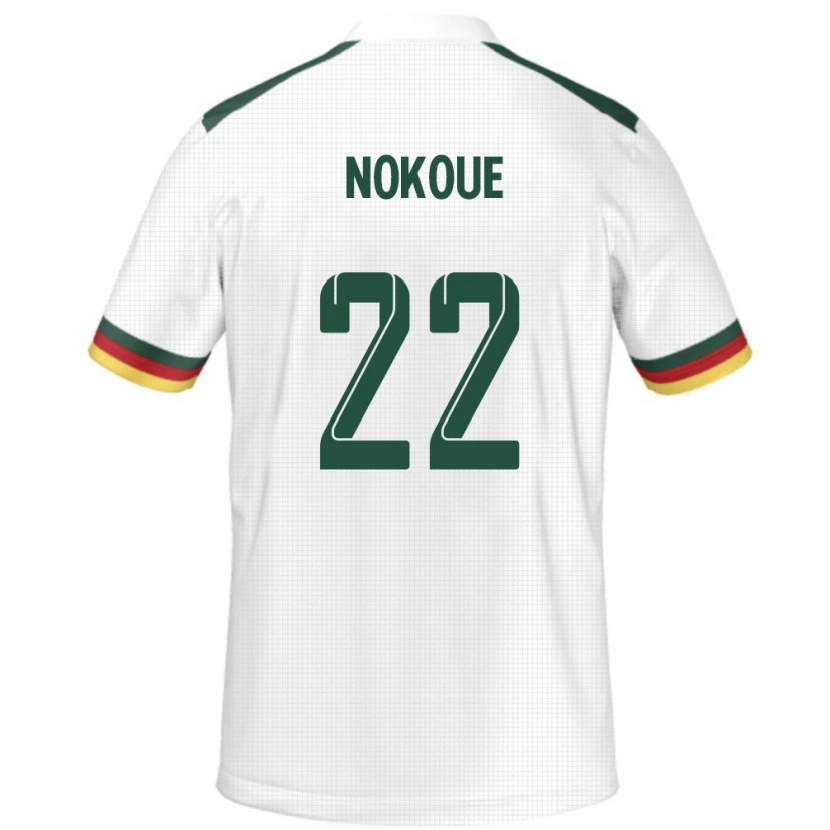 DanxenメンズカメルーンBryan Nokoue#22ホワイトアウェイシャツ24-26ジャージーユニフォーム