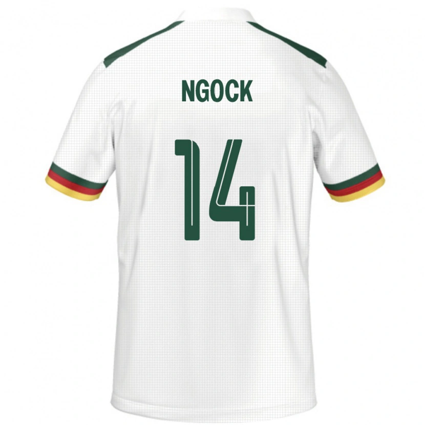 DanxenメンズカメルーンMonique Ngock#14ホワイトアウェイシャツ24-26ジャージーユニフォーム