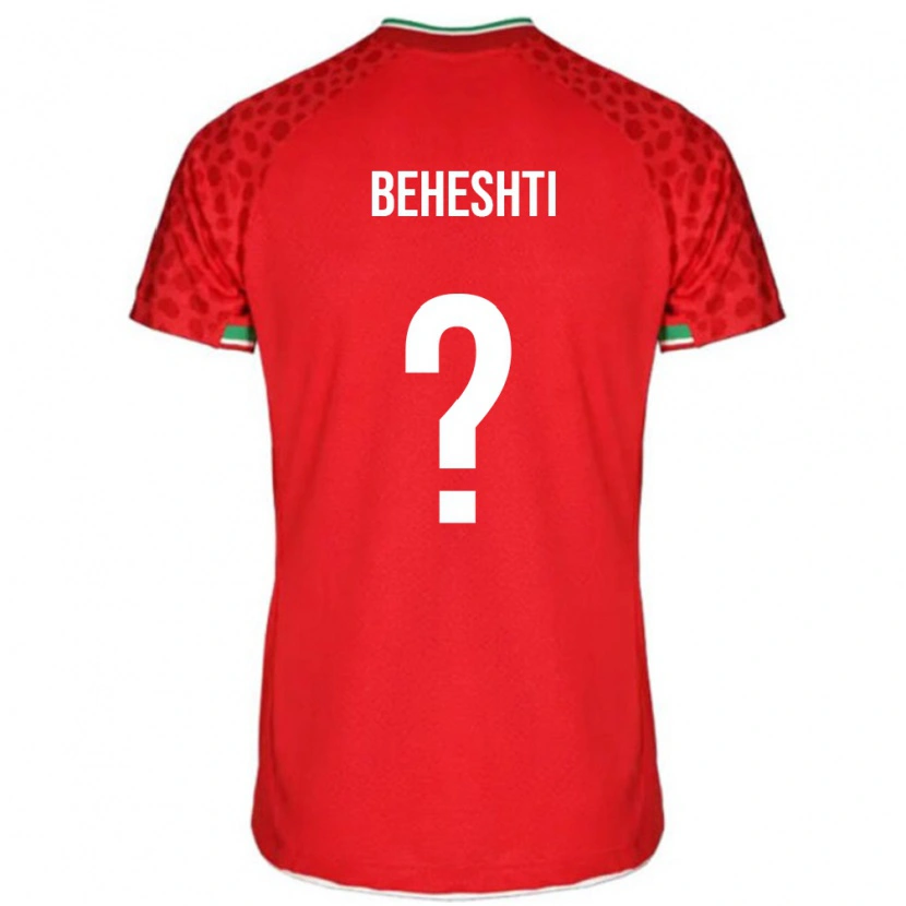 DanxenメンズイランMahan Beheshti#0レッドアウェイシャツ24-26ジャージーユニフォーム