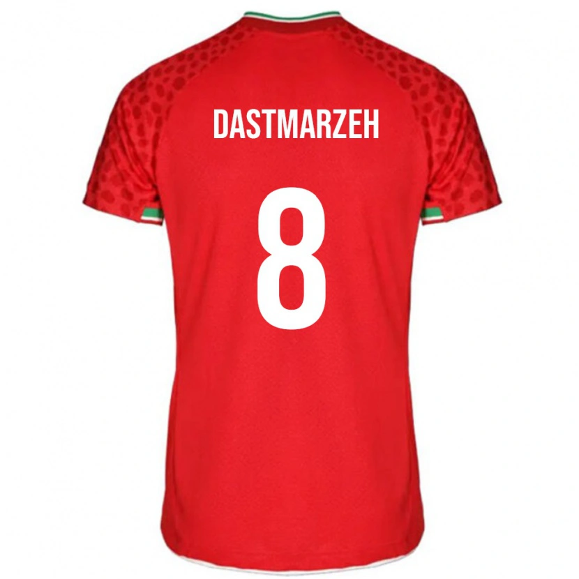 DanxenメンズイランAli Dastmarzeh#8レッドアウェイシャツ24-26ジャージーユニフォーム