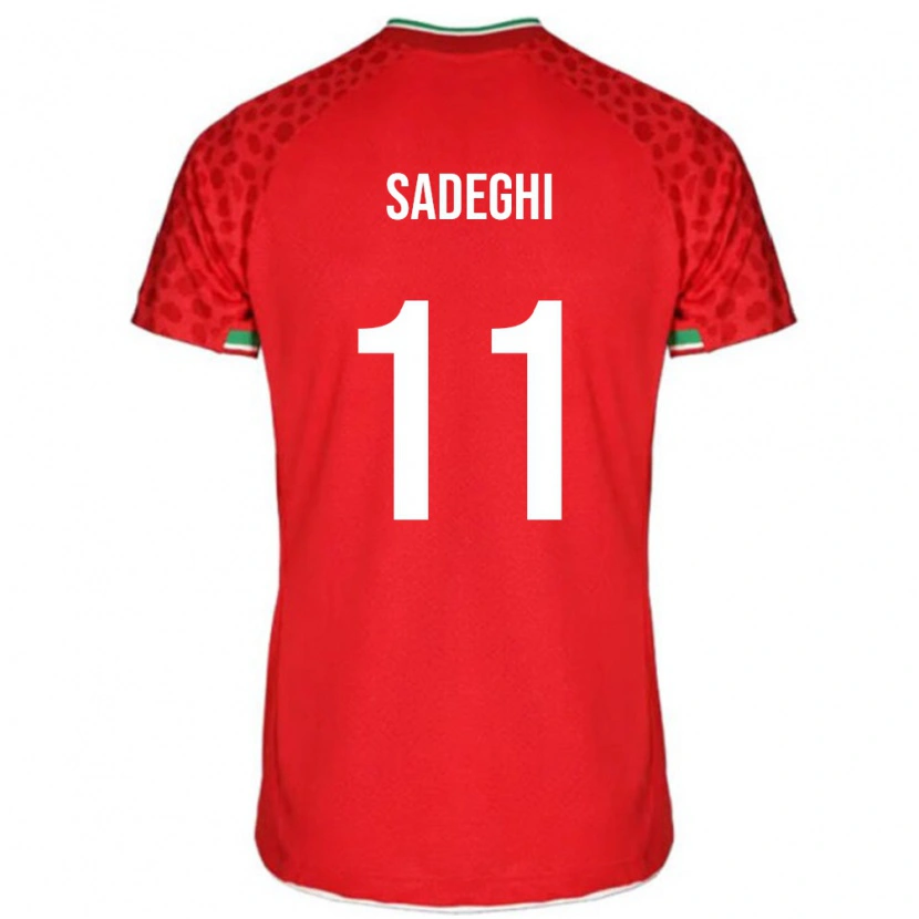 DanxenメンズイランMahan Sadeghi#11レッドアウェイシャツ24-26ジャージーユニフォーム