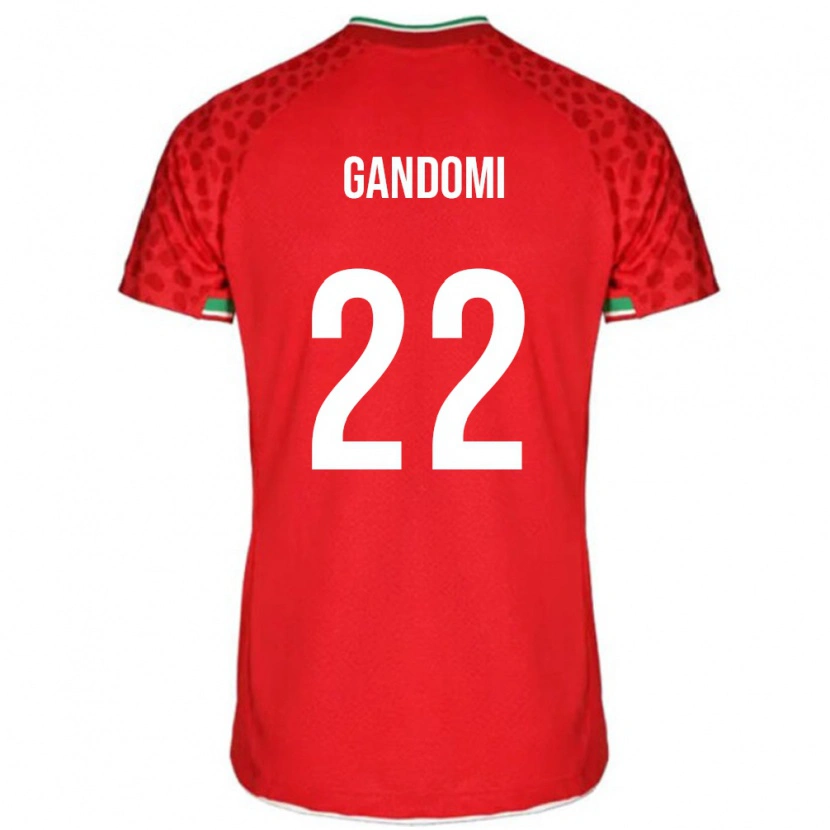 DanxenメンズイランMohammad Gandomi#22レッドアウェイシャツ24-26ジャージーユニフォーム
