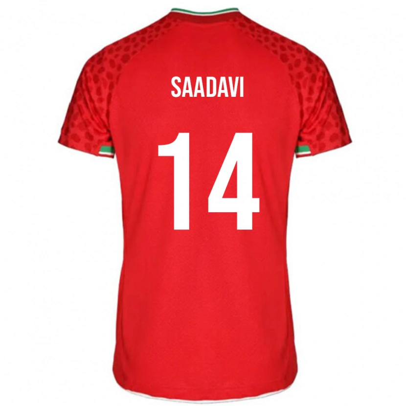 DanxenメンズイランZargham Saadavi#14レッドアウェイシャツ24-26ジャージーユニフォーム