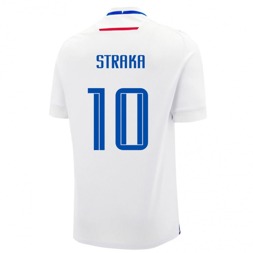 DanxenメンズスロバキアDavid Straka#10ホワイトアウェイシャツ24-26ジャージーユニフォーム