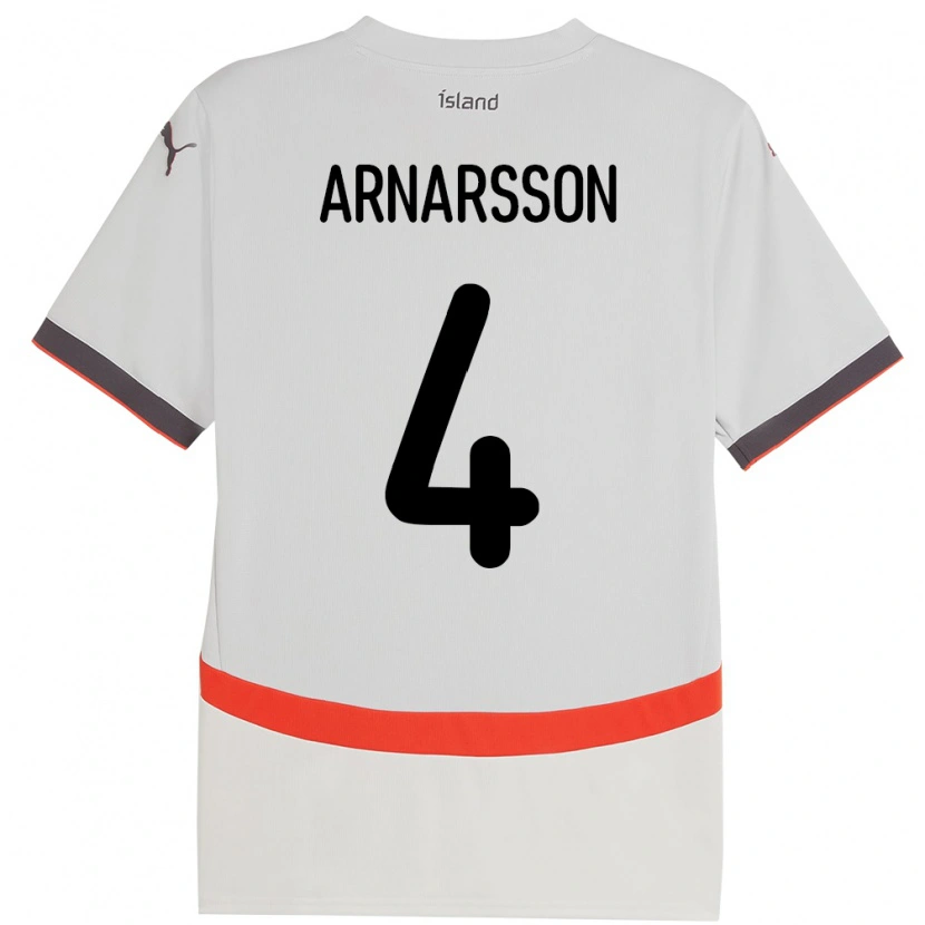 DanxenメンズアイスランドÁsbjörn Líndal Arnarsson#4ホワイトアウェイシャツ24-26ジャージーユニフォーム