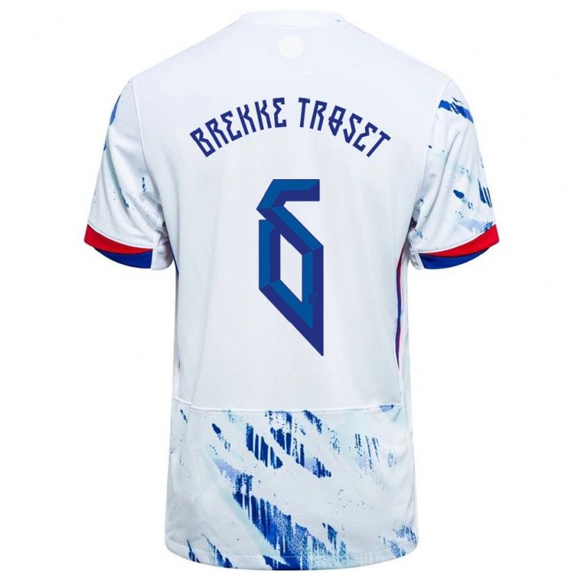DanxenメンズノルウェーHenry Brekke Troset#6ホワイトブルーアウェイシャツ24-26ジャージーユニフォーム