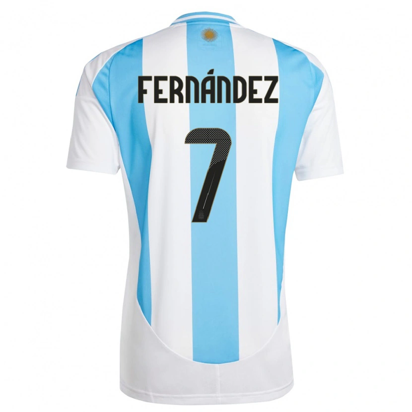 Danxenレディースアルゼンチンティアゴ・フェルナンデス#7白青ホームシャツ24-26ジャージーユニフォーム