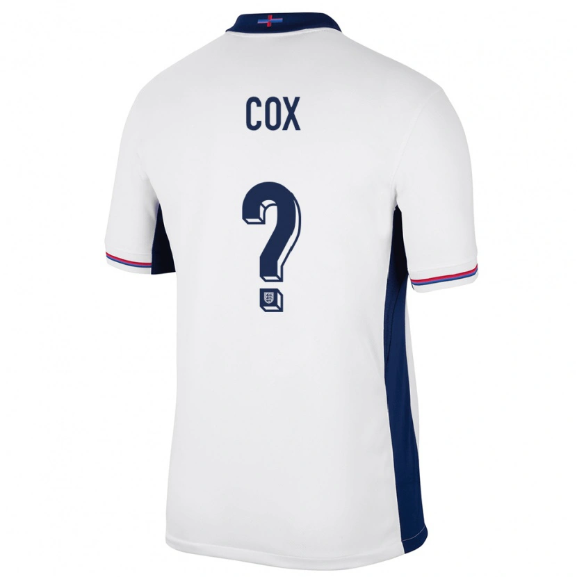 DanxenレディースイングランドMatthew Cox#0白ホームシャツ24-26ジャージーユニフォーム