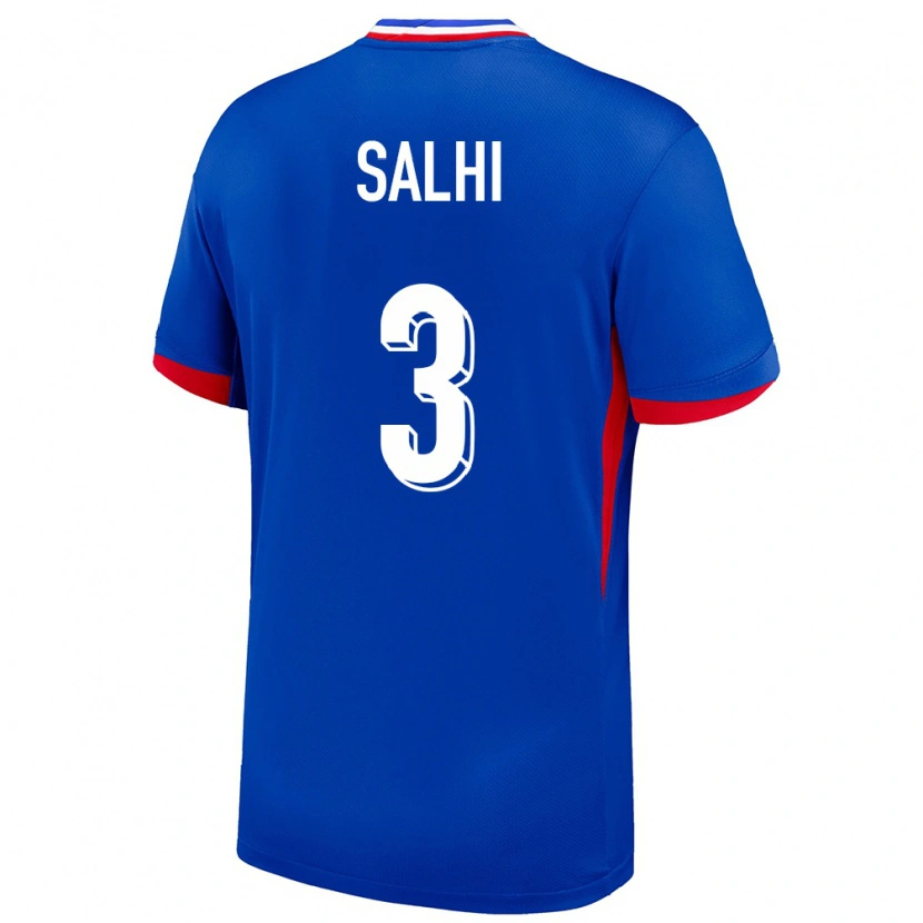 DanxenレディースフランスIliesse Salhi#3青ホームシャツ24-26ジャージーユニフォーム