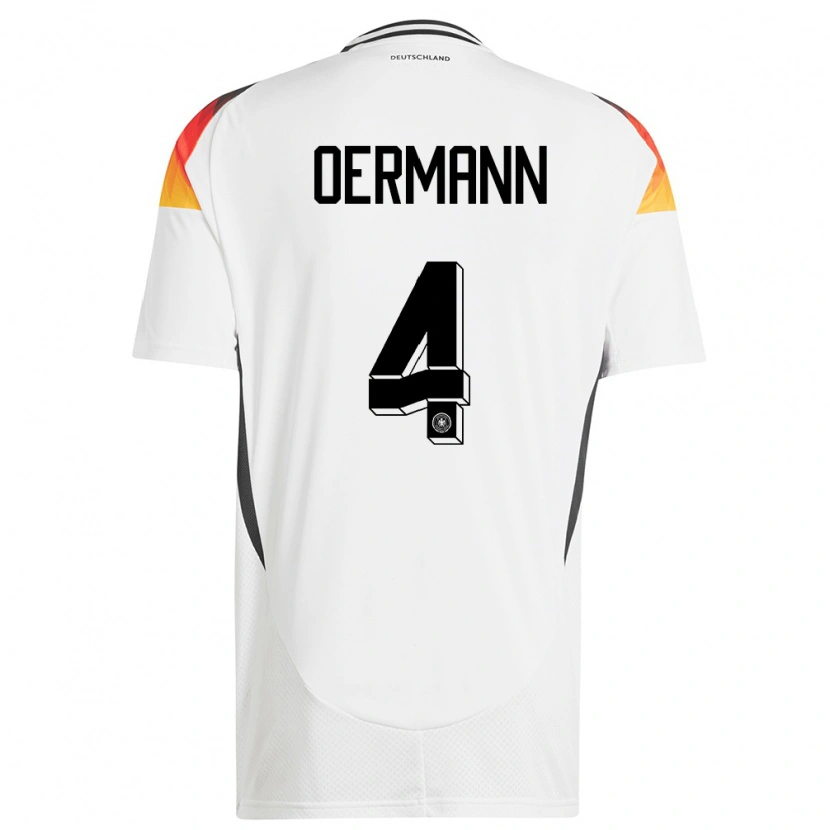 DanxenレディースドイツTim Oermann#4白ホームシャツ24-26ジャージーユニフォーム