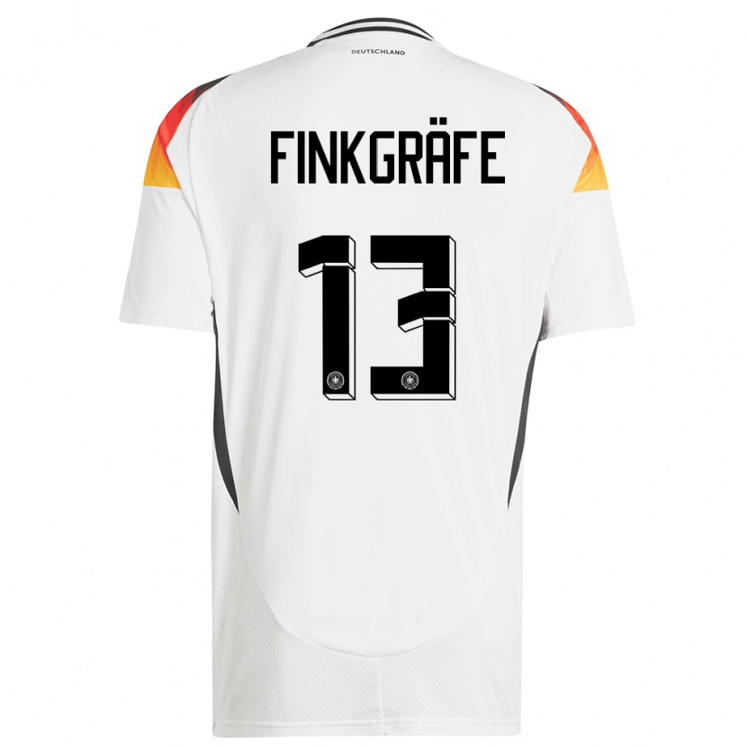 DanxenレディースドイツMax Finkgräfe#13白ホームシャツ24-26ジャージーユニフォーム