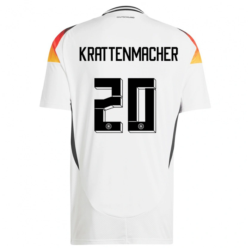 DanxenレディースドイツMaurice Krattenmacher#20白ホームシャツ24-26ジャージーユニフォーム