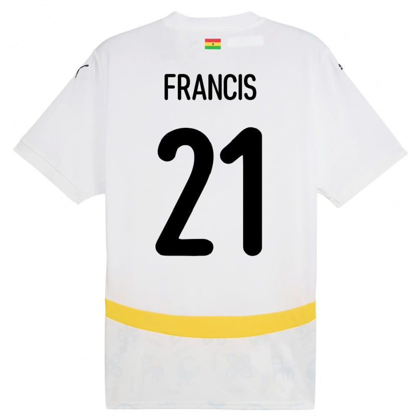 Danxenレディースガーナアブ・フランシス#21白ホームシャツ24-26ジャージーユニフォーム