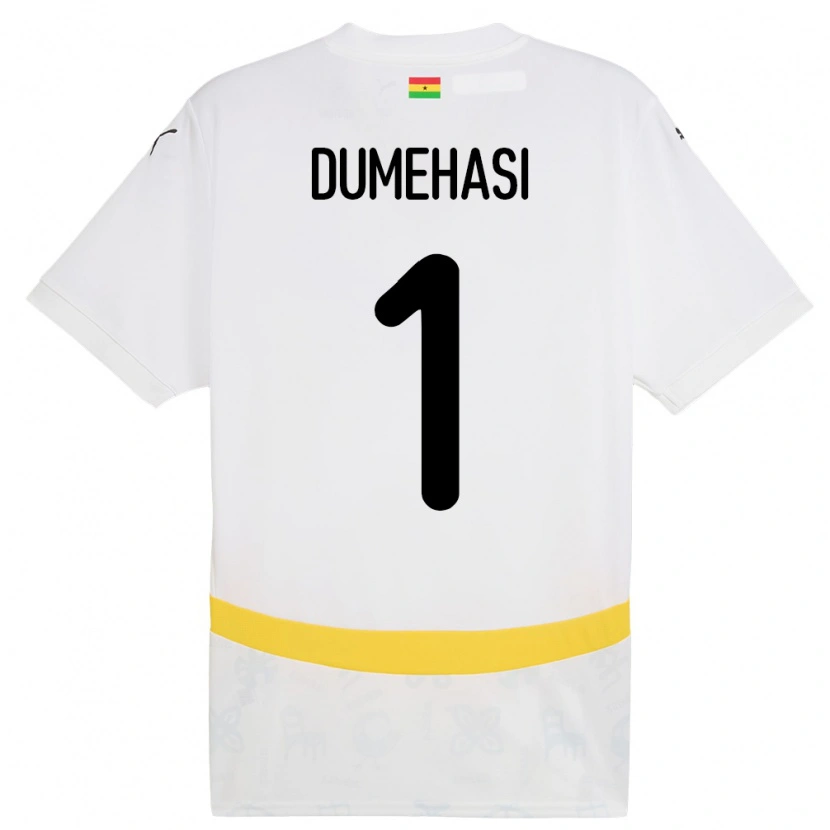 DanxenレディースガーナFafali Dumehasi#1白ホームシャツ24-26ジャージーユニフォーム