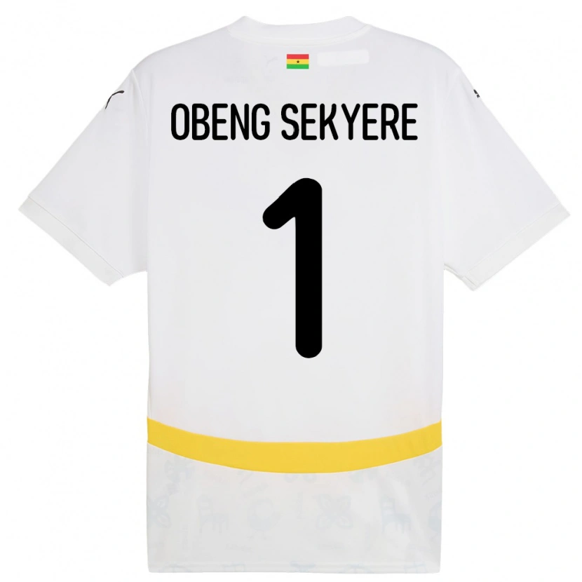 DanxenレディースガーナGregory Obeng Sekyere#1白ホームシャツ24-26ジャージーユニフォーム