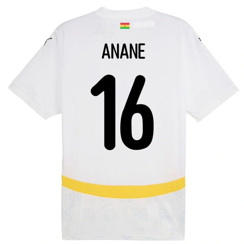 DanxenレディースガーナVincent Anane#16白ホームシャツ24-26ジャージーユニフォーム