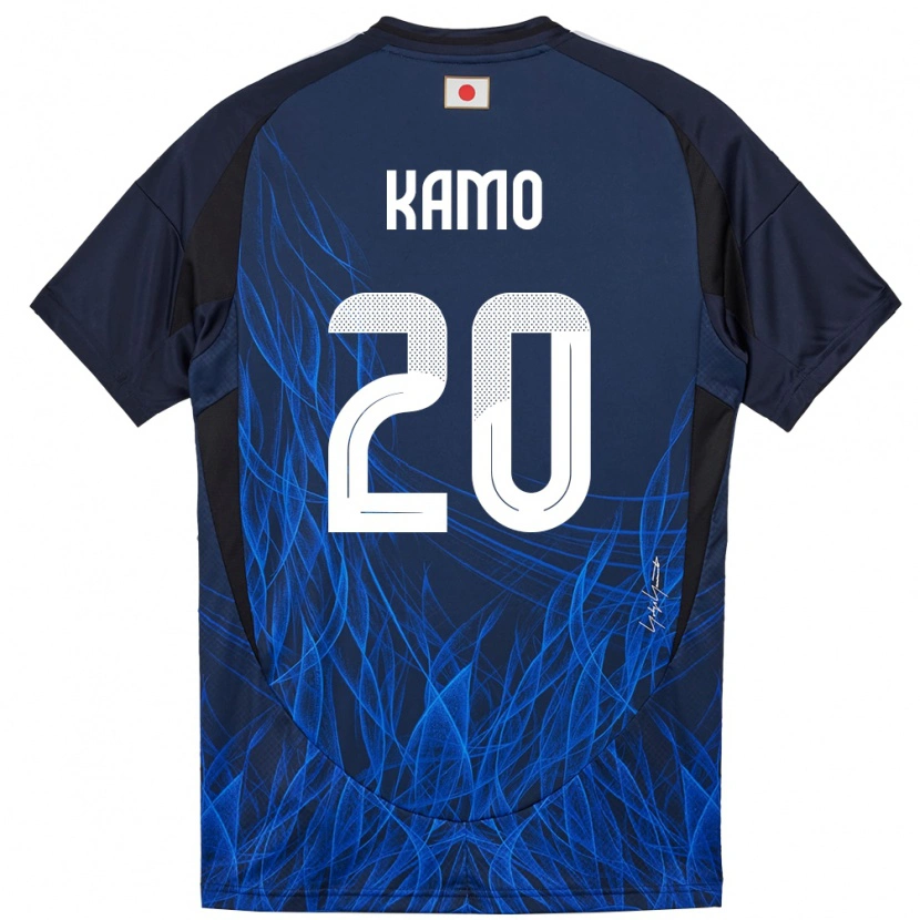 Danxenレディース日本Yuito Kamo#20濃紺ホームシャツ24-26ジャージーユニフォーム