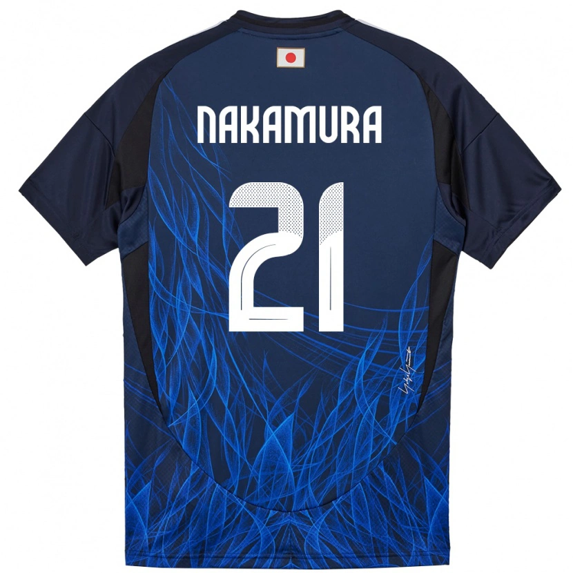Danxenレディース日本中村仁郎#21濃紺ホームシャツ24-26ジャージーユニフォーム