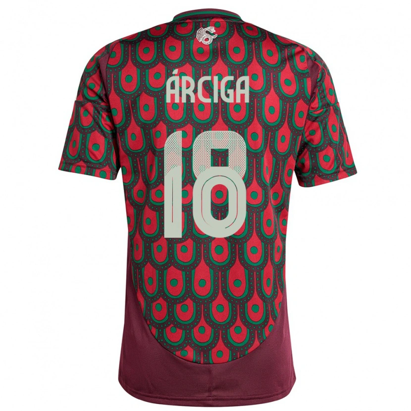 DanxenレディースメキシコRamiro Árciga#18マルーンホームシャツ24-26ジャージーユニフォーム