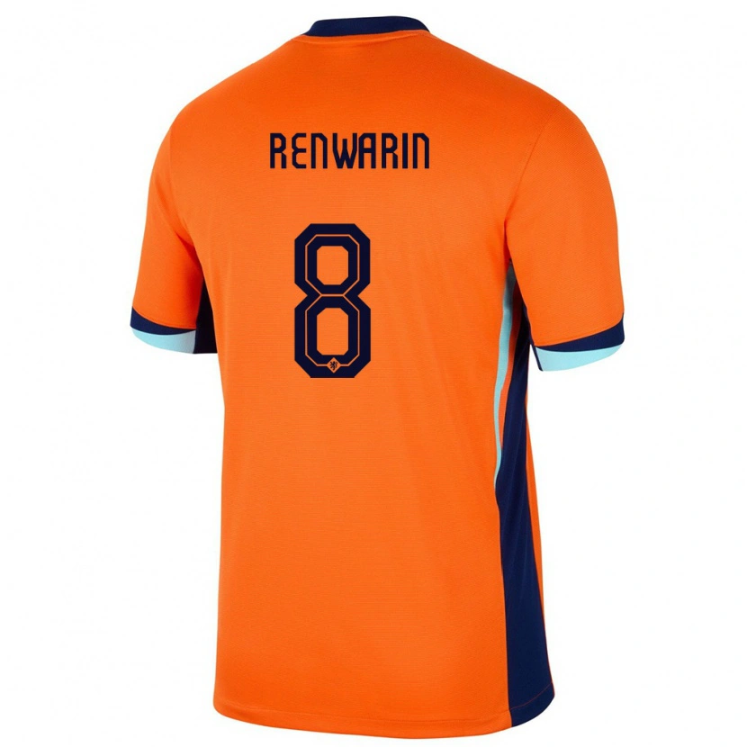 DanxenレディースオランダGivaro Renwarin#8オレンジホームシャツ24-26ジャージーユニフォーム