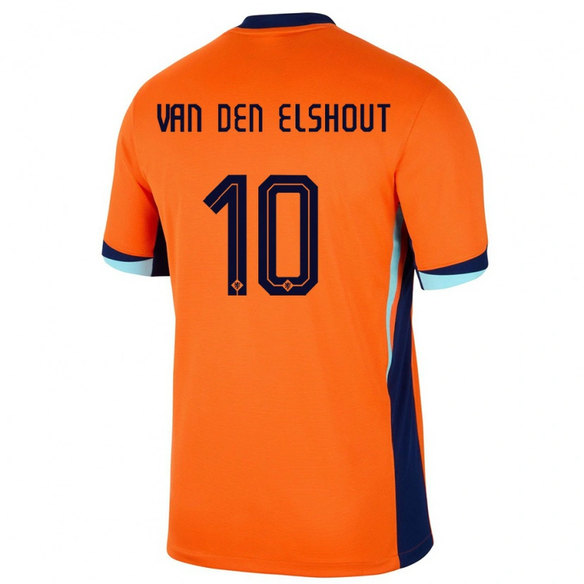 DanxenレディースオランダTobias Van Den Elshout#10オレンジホームシャツ24-26ジャージーユニフォーム