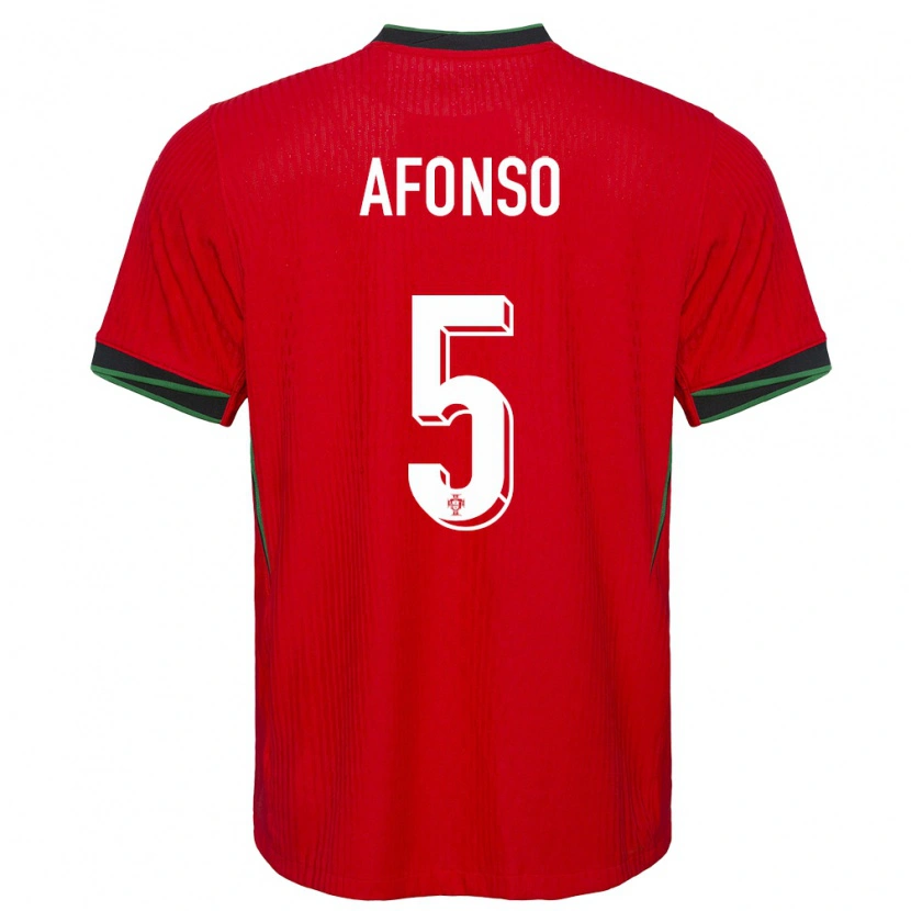DanxenレディースポルトガルZé Afonso#5赤ホームシャツ24-26ジャージーユニフォーム