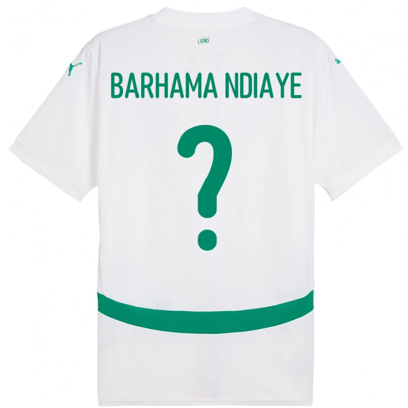 DanxenレディースセネガルSidy Barhama Ndiaye#0白ホームシャツ24-26ジャージーユニフォーム