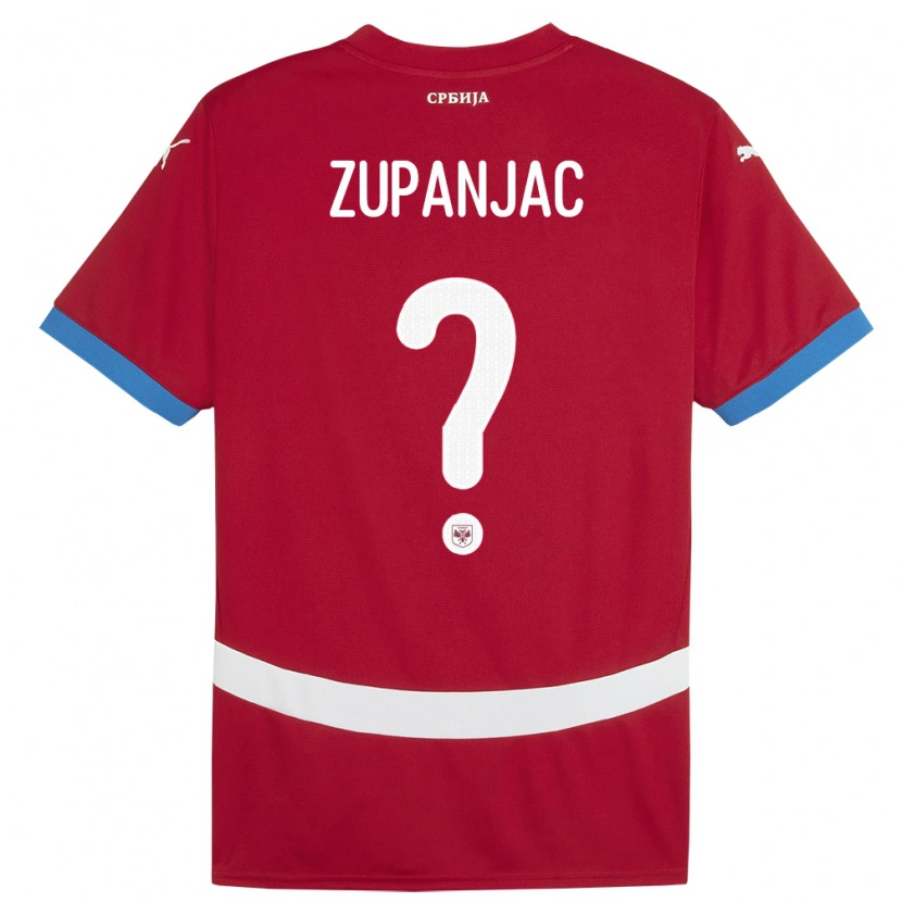 DanxenレディースセルビアMatija Zupanjac#0赤ホームシャツ24-26ジャージーユニフォーム