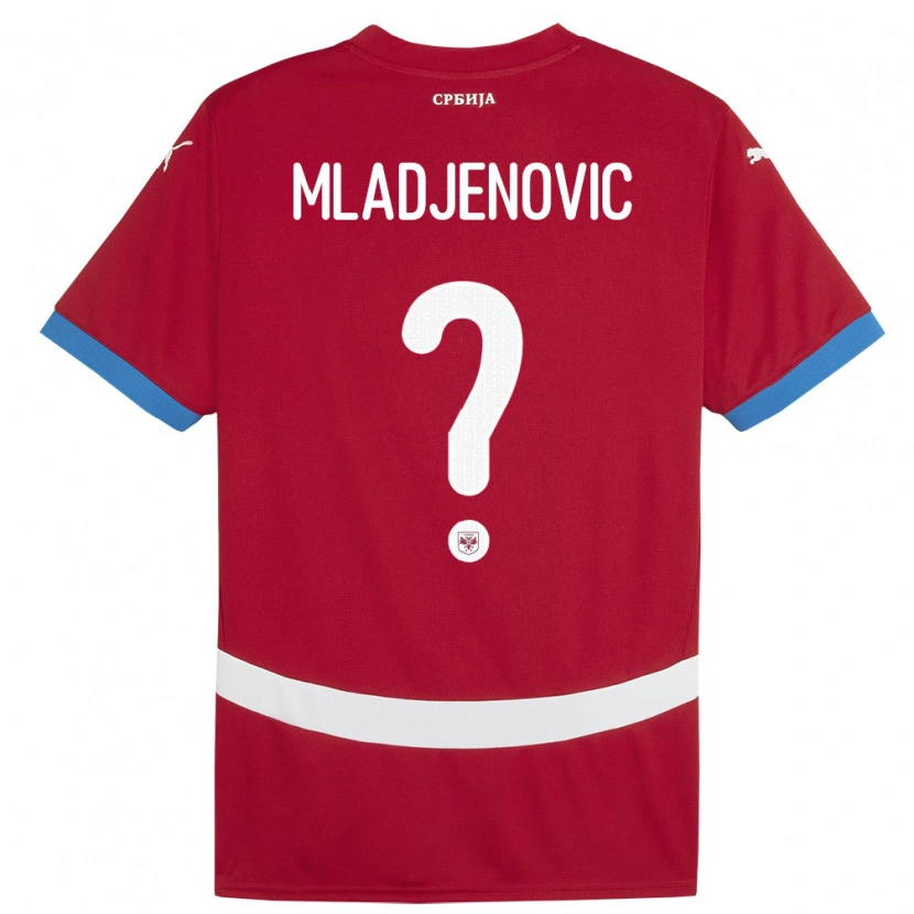 DanxenレディースセルビアUros Mladjenovic#0赤ホームシャツ24-26ジャージーユニフォーム