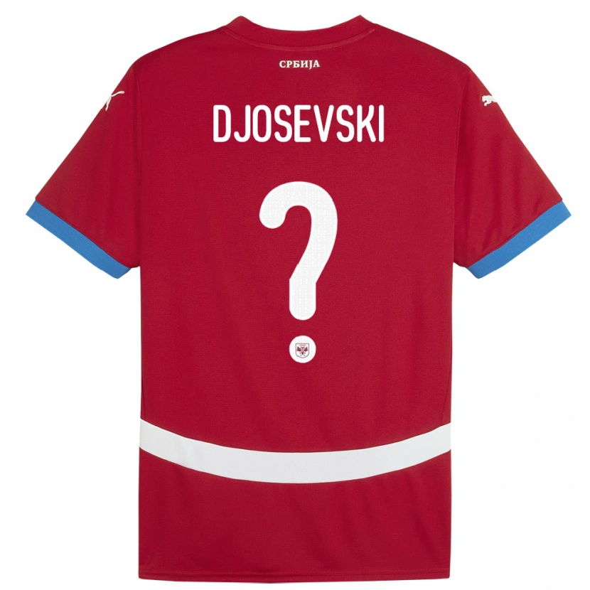 DanxenレディースセルビアStefan Djosevski#0赤ホームシャツ24-26ジャージーユニフォーム