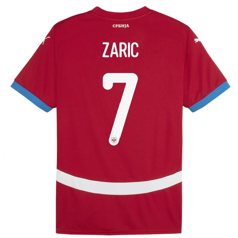 DanxenレディースセルビアLuka Zaric#7赤ホームシャツ24-26ジャージーユニフォーム