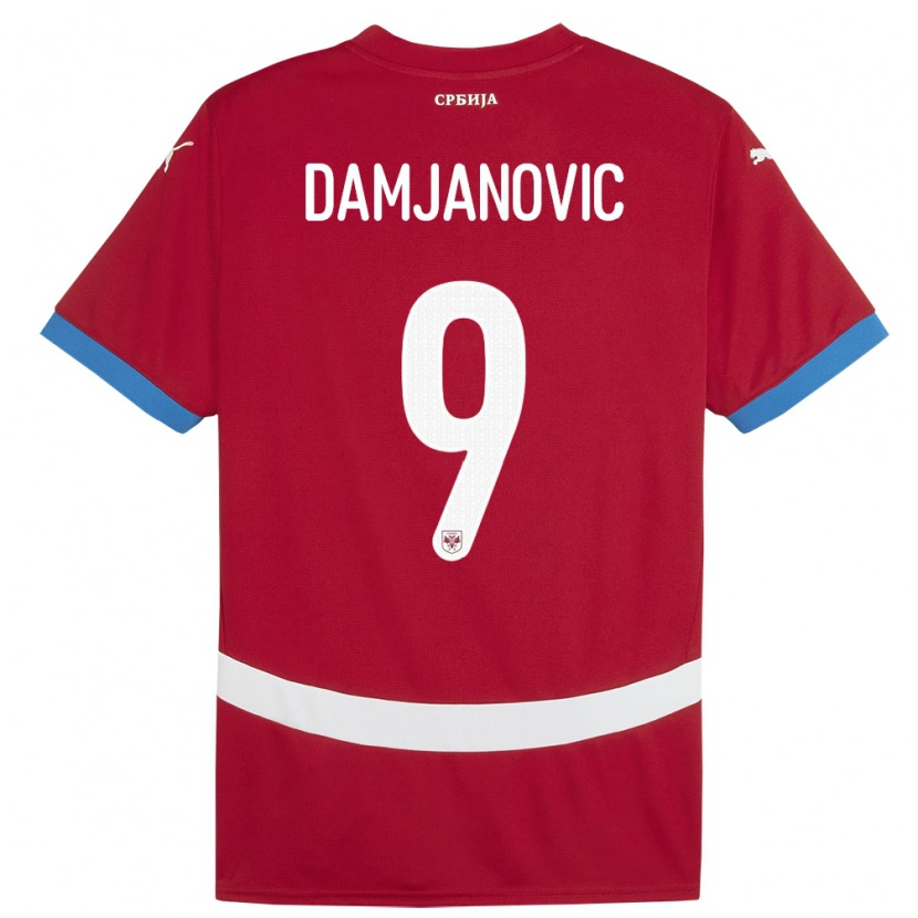 DanxenレディースセルビアAleksa Damjanovic#9赤ホームシャツ24-26ジャージーユニフォーム