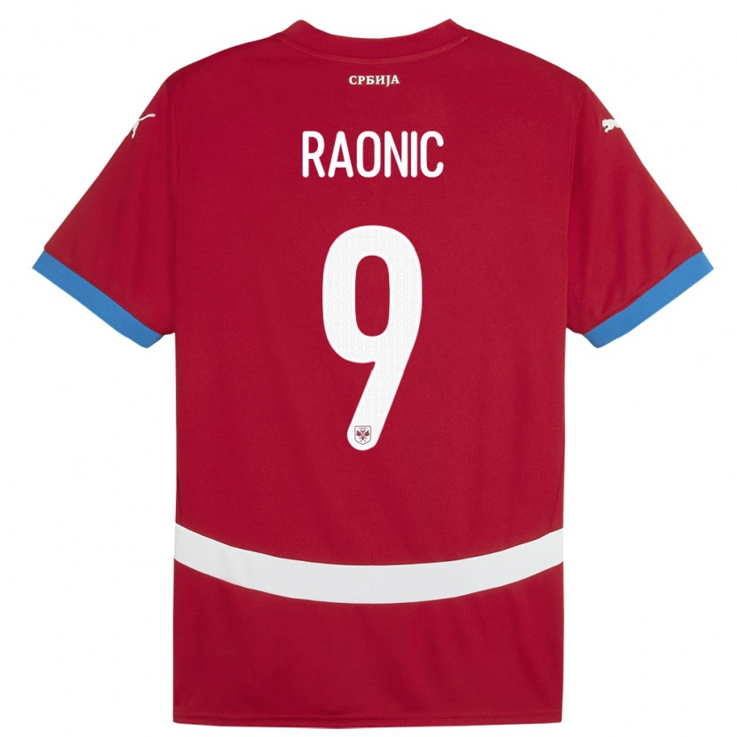 DanxenレディースセルビアSava Raonic#9赤ホームシャツ24-26ジャージーユニフォーム