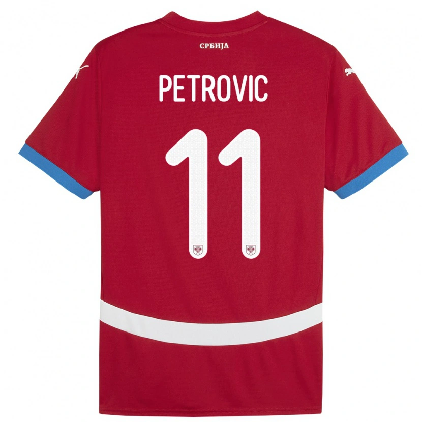 DanxenレディースセルビアAleksa Petrovic#11赤ホームシャツ24-26ジャージーユニフォーム