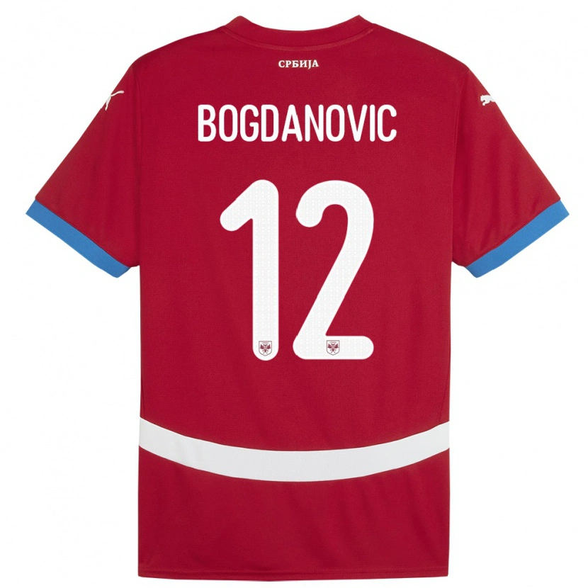 DanxenレディースセルビアBogdan Bogdanovic#12赤ホームシャツ24-26ジャージーユニフォーム