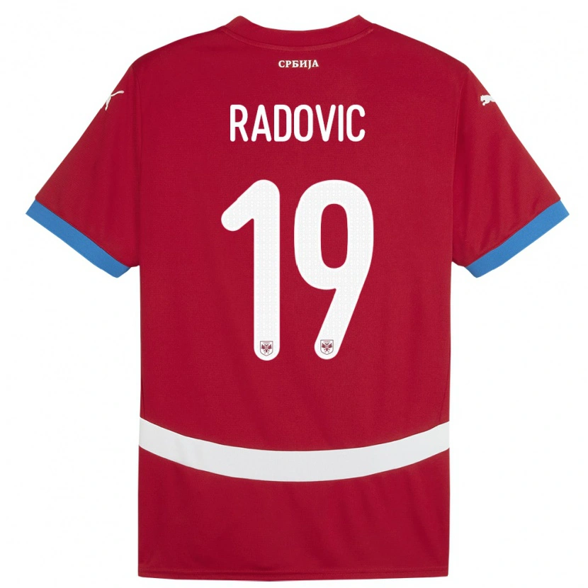 DanxenレディースセルビアDusan Radovic#19赤ホームシャツ24-26ジャージーユニフォーム