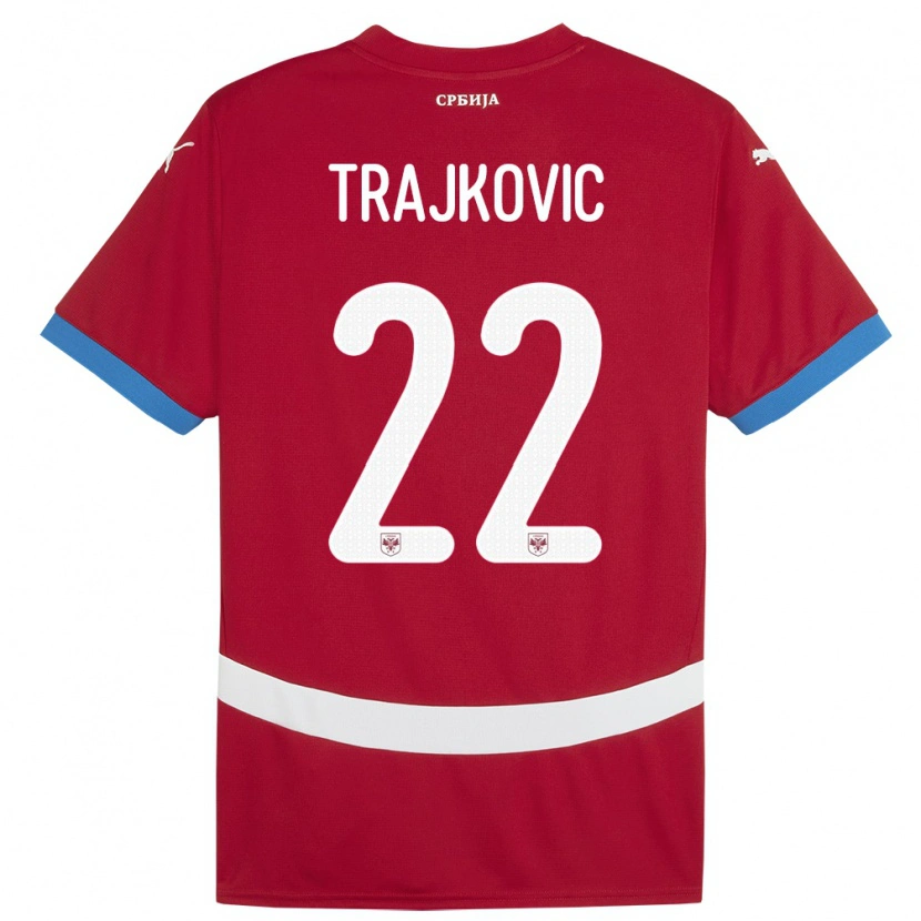 DanxenレディースセルビアAleksa Trajkovic#22赤ホームシャツ24-26ジャージーユニフォーム