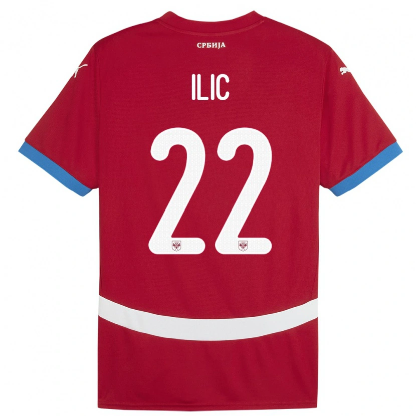 DanxenレディースセルビアPavle Ilic#22赤ホームシャツ24-26ジャージーユニフォーム