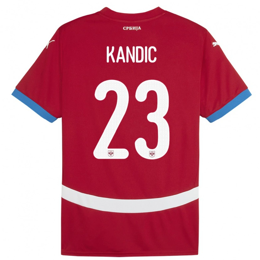 DanxenレディースセルビアMarko Kandic#23赤ホームシャツ24-26ジャージーユニフォーム